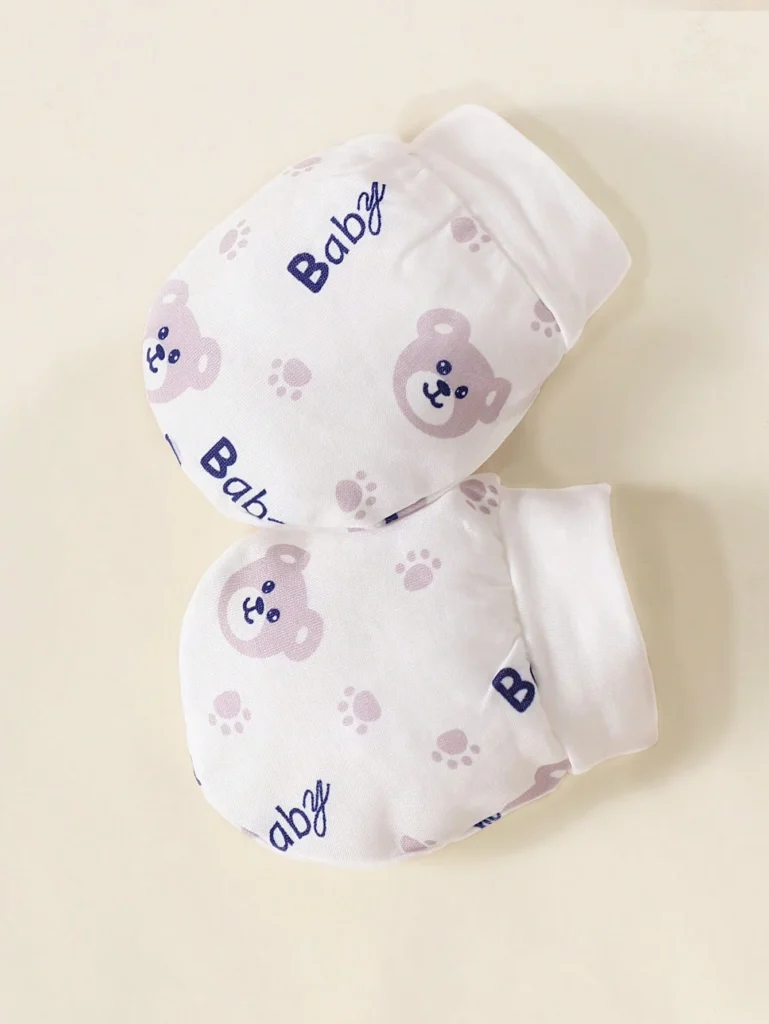 Newborn Baby Boy Cartoon Graphic Bodysuit & Jumpsuit & Blanket & Hat & Bib & Gloves - Image 3