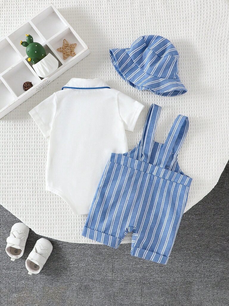 3pcs/Set Newborn Baby Boys Gentleman Casual Outfit - Image 3