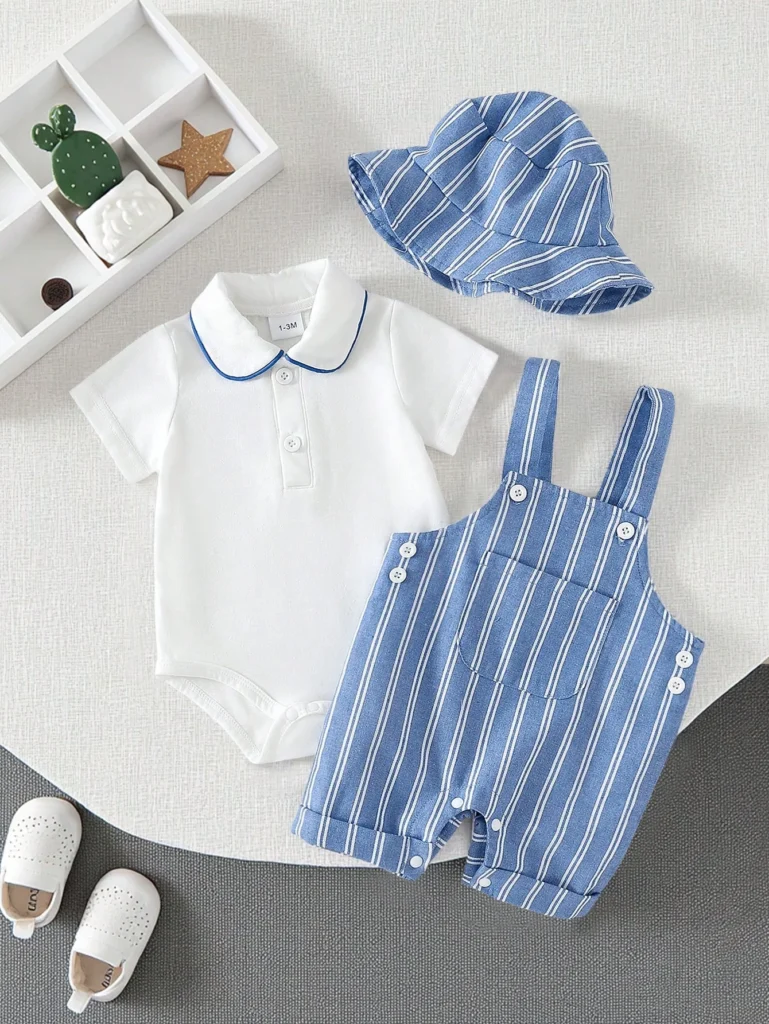 3pcs/Set Newborn Baby Boys Gentleman Casual Outfit - Image 2