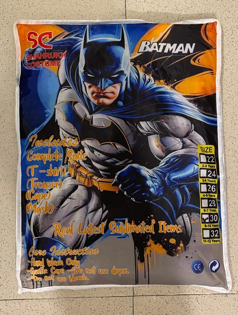 Dark Knight Junior Batman costume set for kids by Little Fit