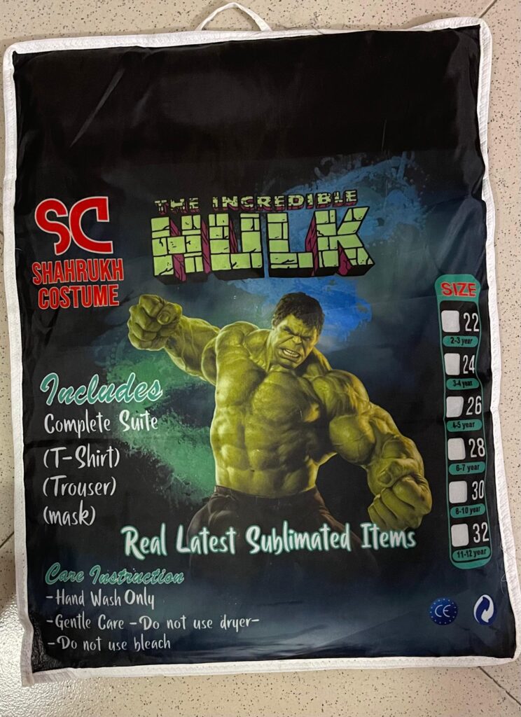 The Incredible Hulk costume for kids by Little Fit