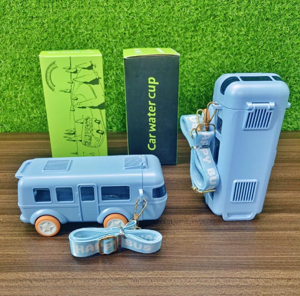 Bus Shape Water Sipper Bottle for Kids – Little Fit