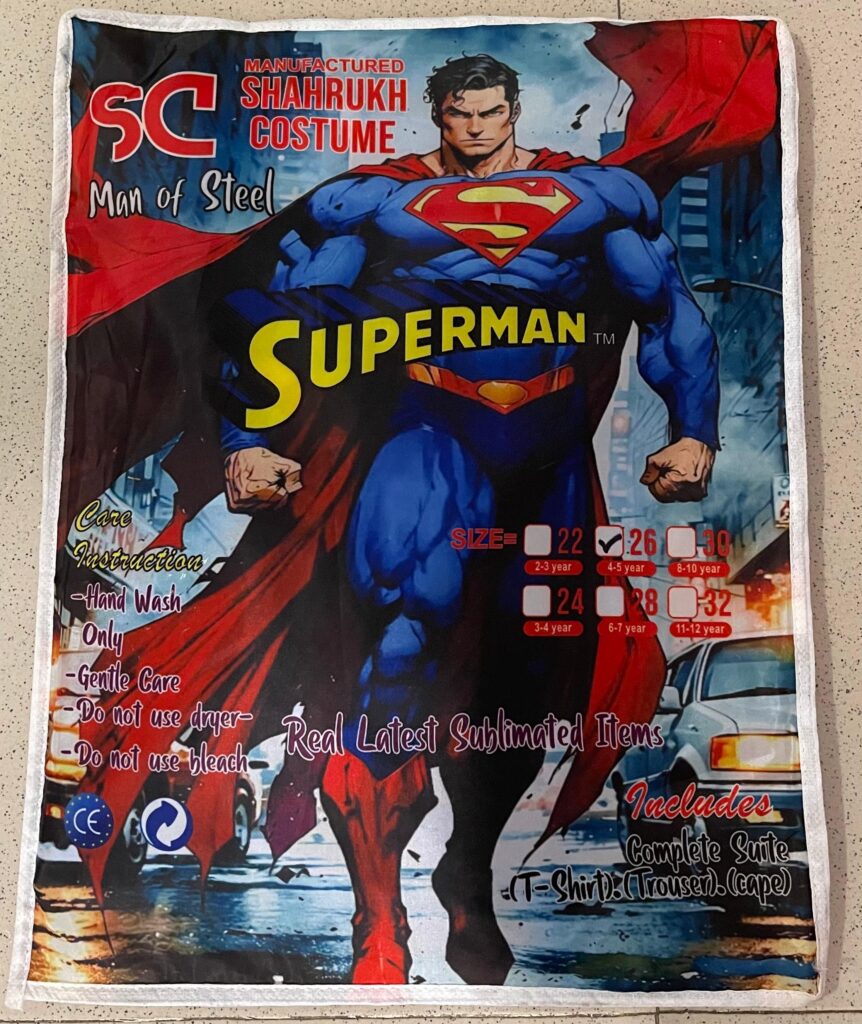 Kids Superman costume set – Super Strength Hero by Little Fit