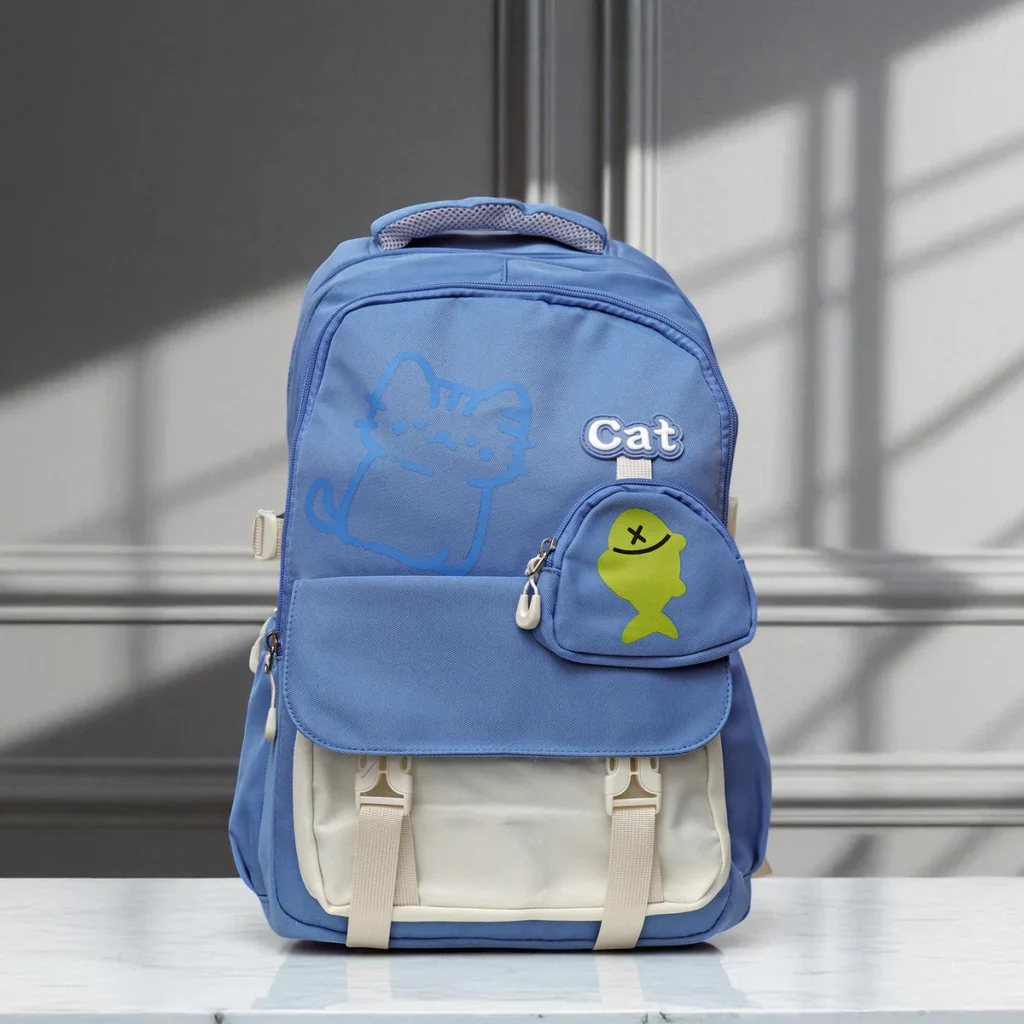 Blue cat bag for kids – cute mini shoulder bag | Little Fit