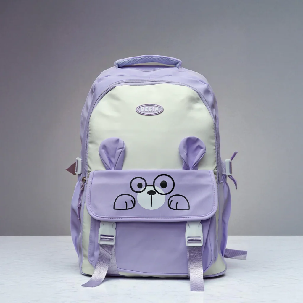 Light mauve puppy bag for kids – cute shoulder bag | Little Fit