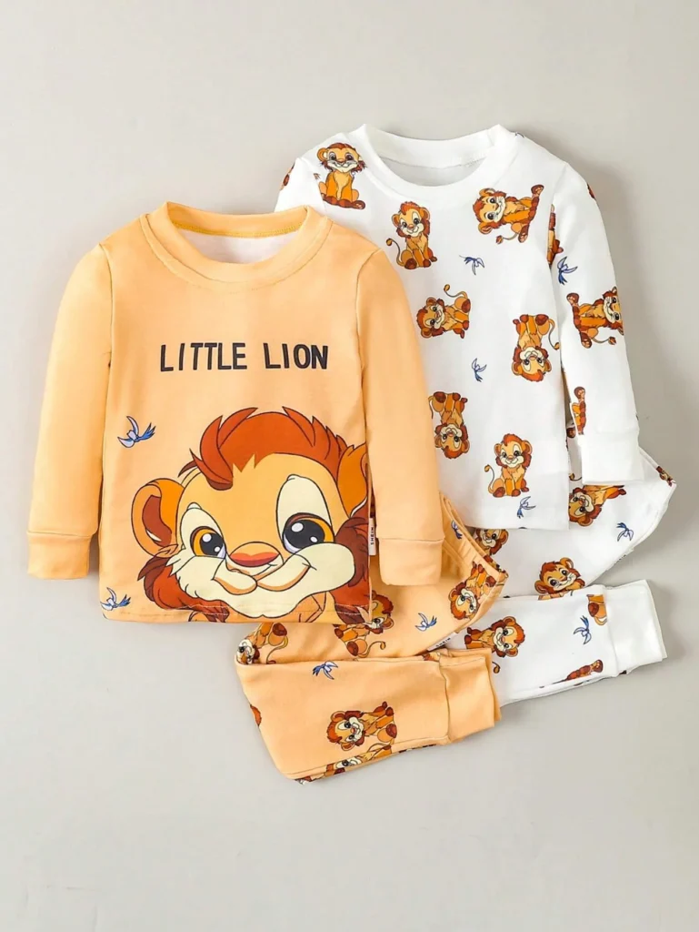 Baby boy lion print home outfit set | Little Fit
