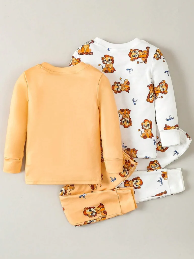 Baby Boy Cute Lion Printed Multiple Piece Set Of Home Clothes - Image 2