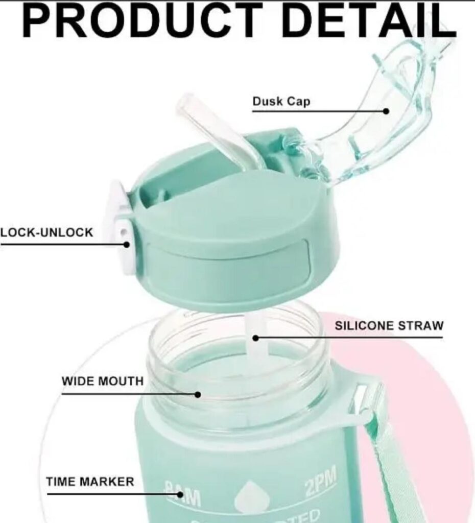 Pink Gradient Water Bottle - Image 3