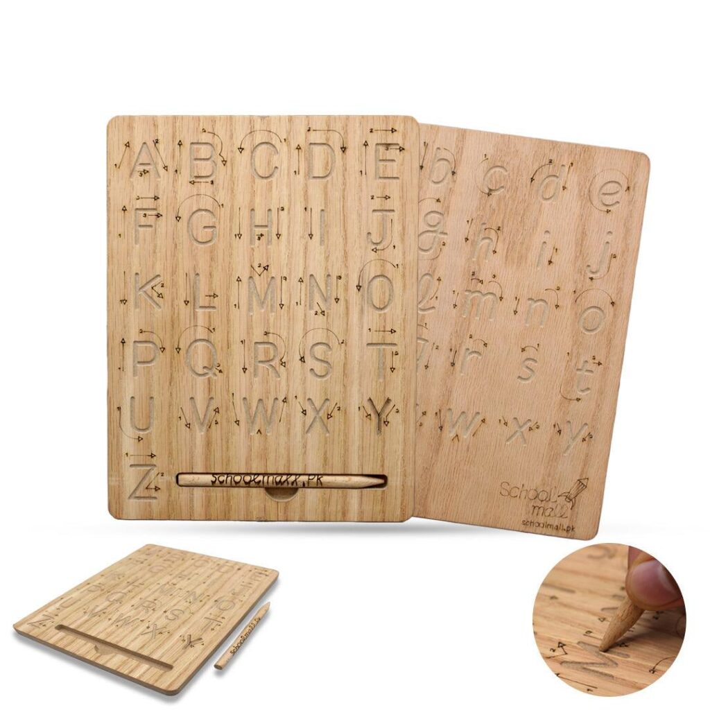 Little Fit Alphabets Practice Wooden Board for Kids Learning