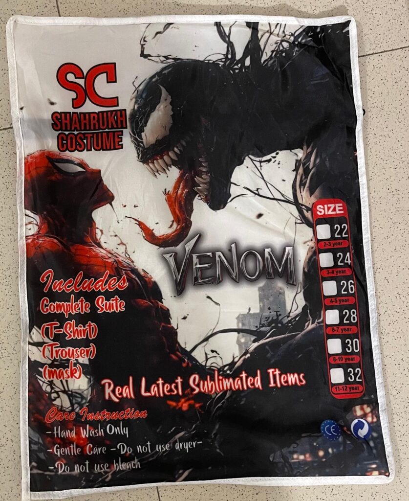 Kids Venom costume – Marvel Spider-Man villain outfit by Little Fit
