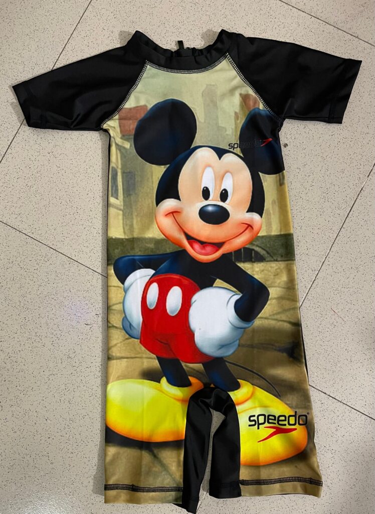 Kids Mickey Mouse swimming costume front view - Little Fit