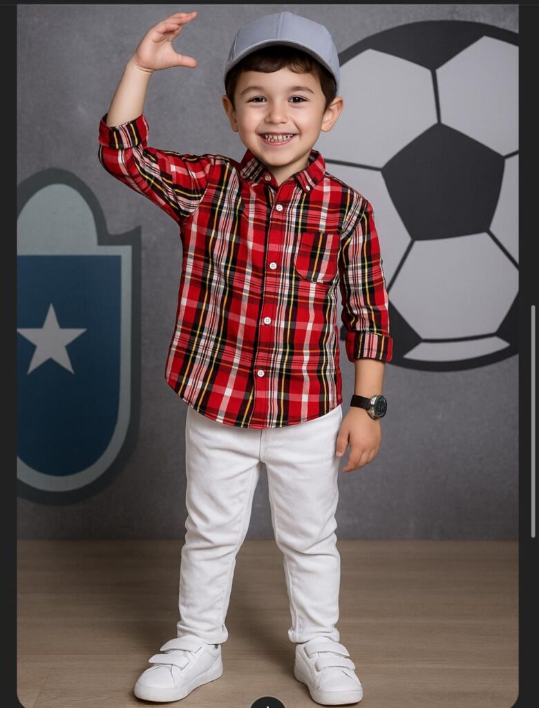 Boys' Red Plaid Flannel Shirt