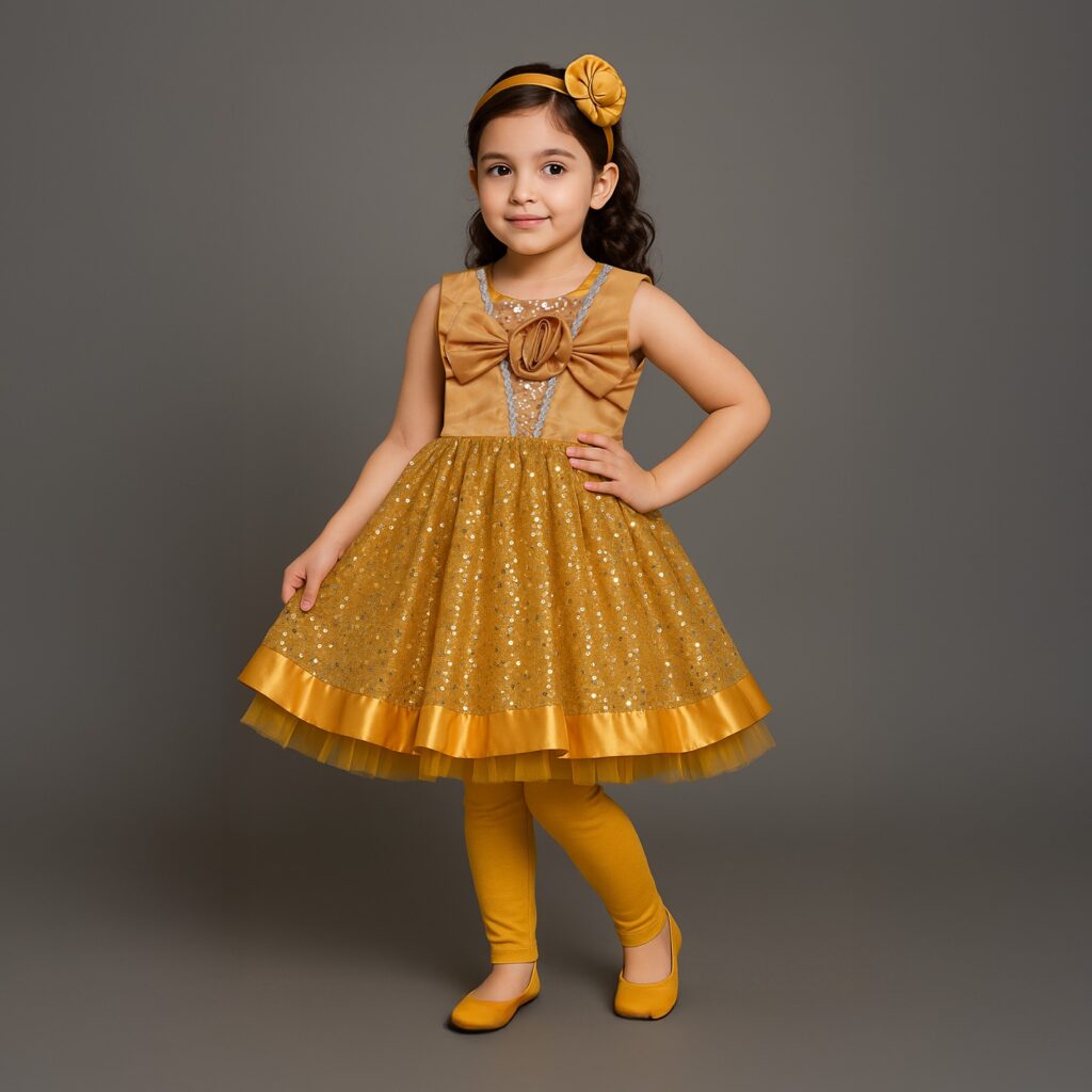 Mustard Yellow Party Frock